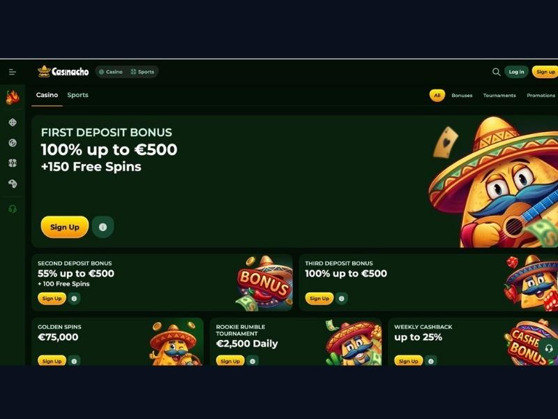 Registration and KYC on day one at Casinacho Casino Nacho Casino for Canada